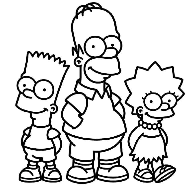Simpsonovi pro 4leté Děti omalovánka
