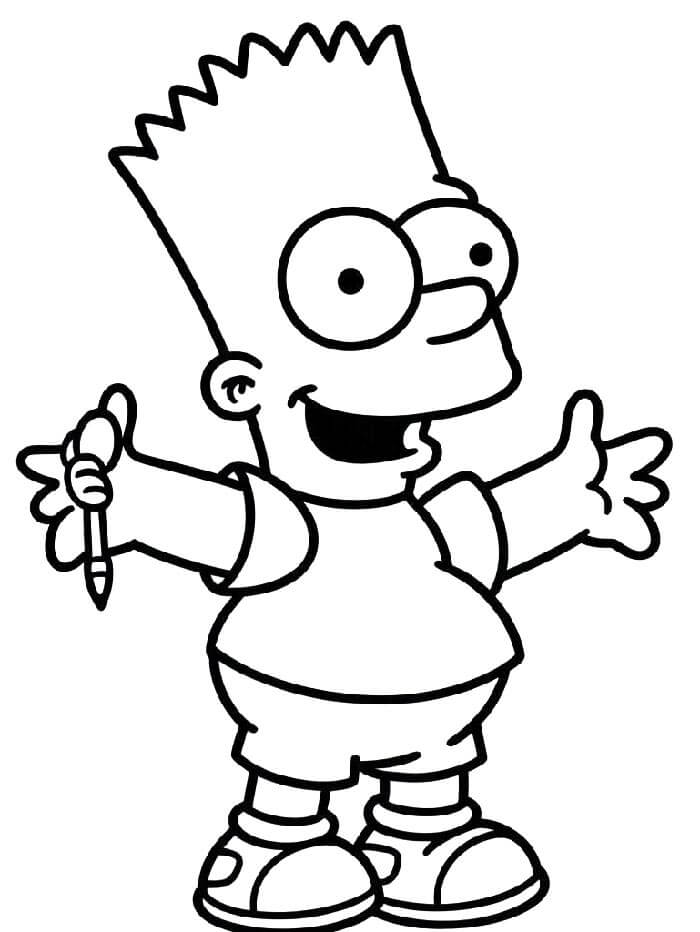 Simpsonovi pro 5leté Děti omalovánka