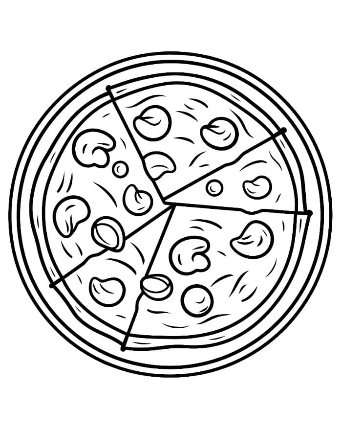 Snadná pizza omalovánka