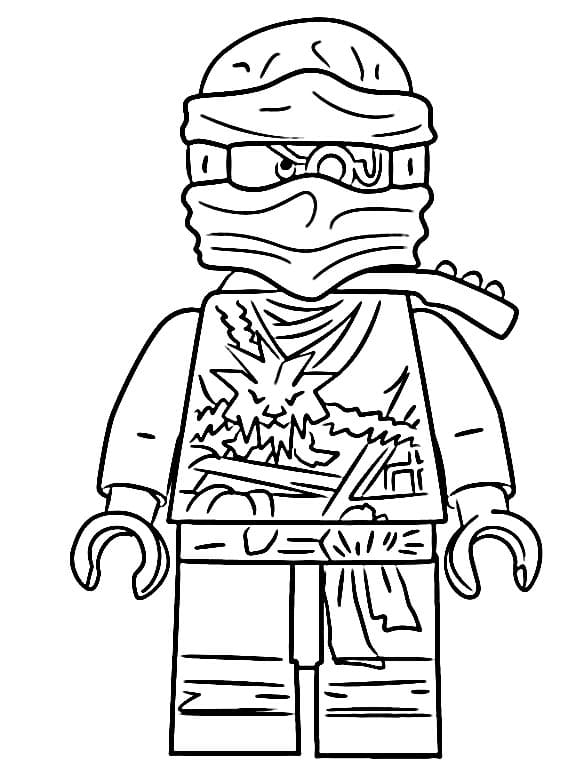Snadné Lego Ninjago omalovánka