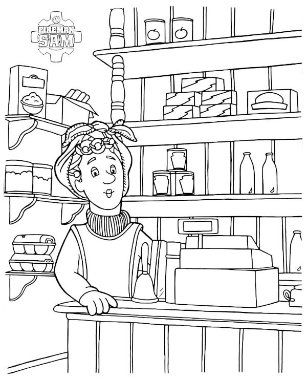 Snadné Požárník Sam omalovánka