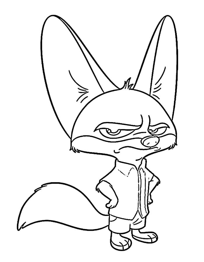 Snadný Zootropolis omalovánka