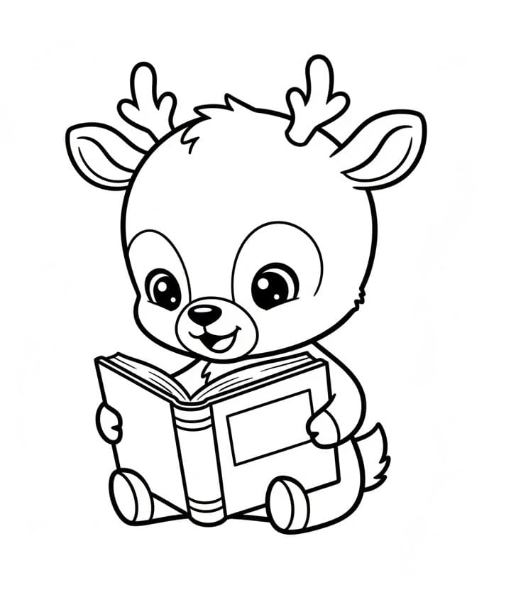 Sob čte knihu omalovánka