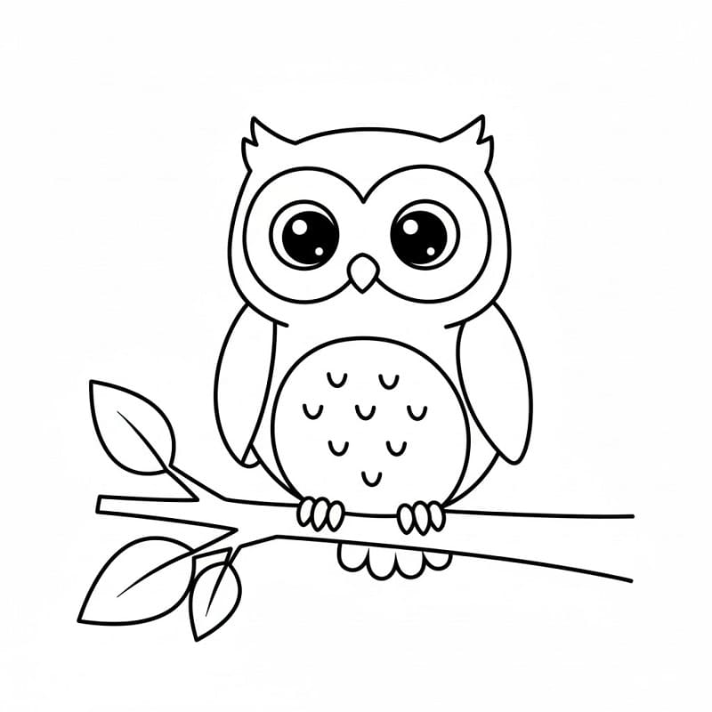 Sova jako dárek omalovánka