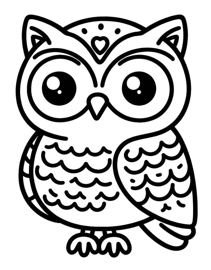 Sova pro děti 5 let omalovánka