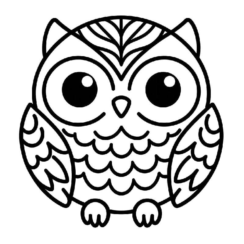 Sova pro děti 6 let omalovánka