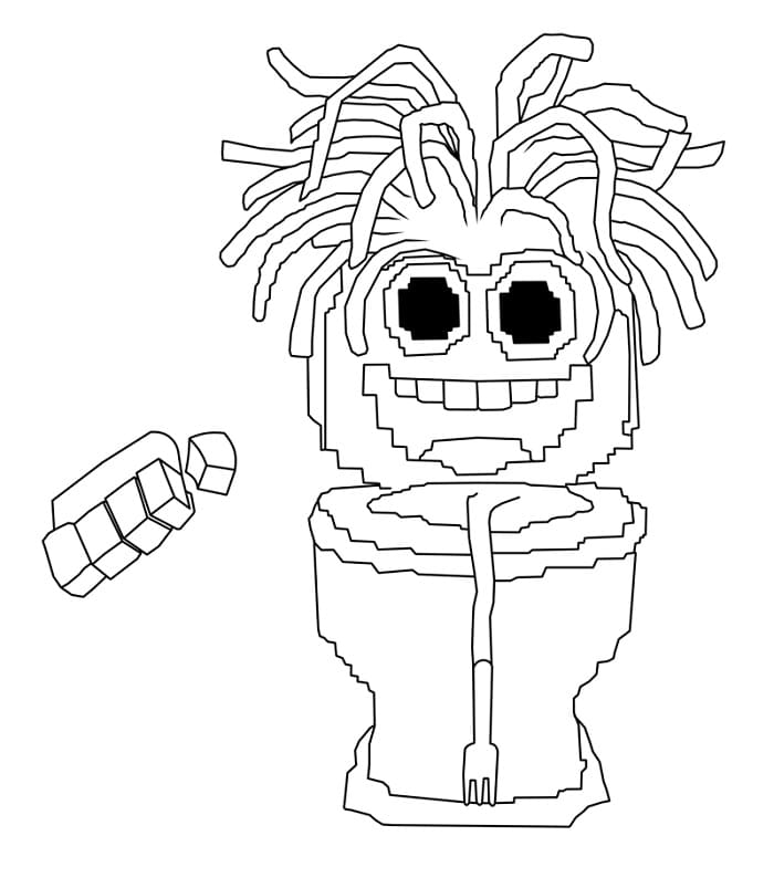 Spaghetti Tualetti Steal a Brainrot omalovánka