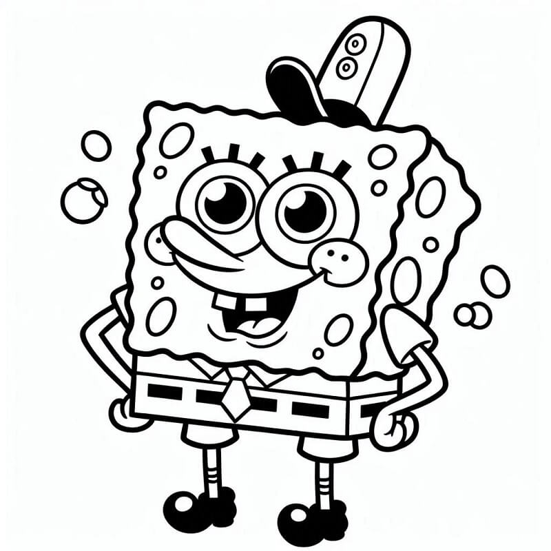 Spongebob pro 2leté Děti omalovánka