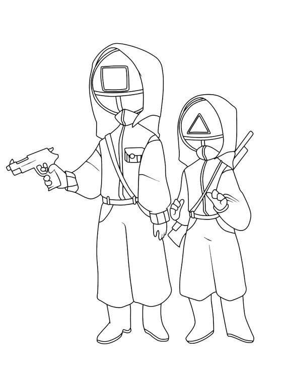 Squid Game Tisknutelný Obrázek omalovánka