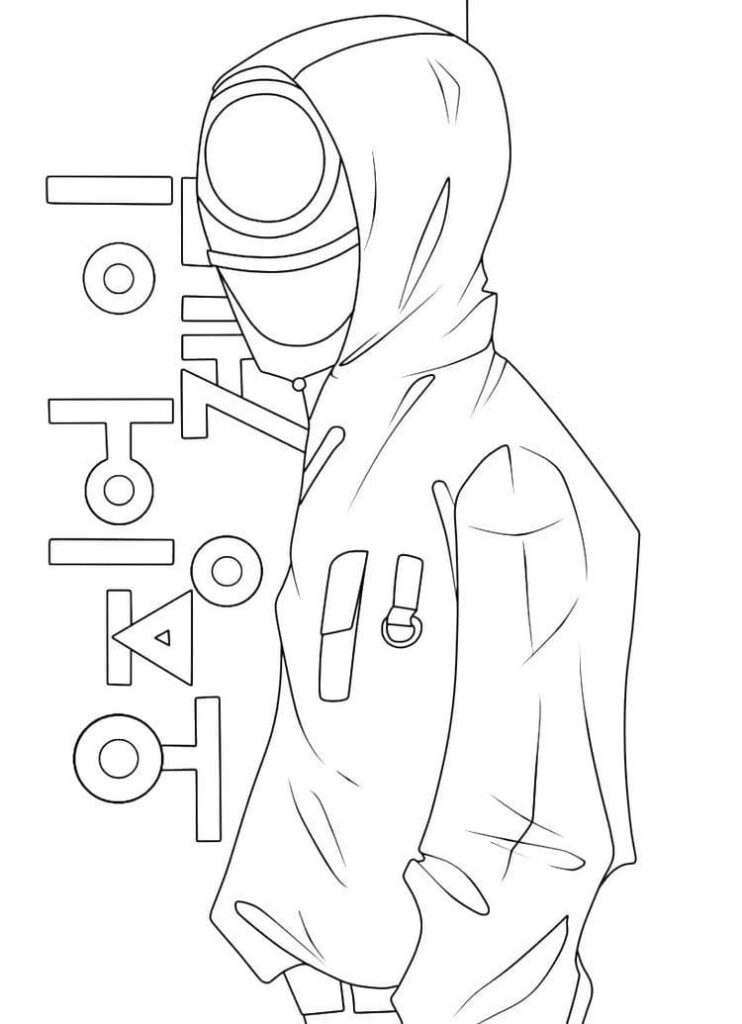 Omalovánka Squid Game Zdarma Tisknutelný