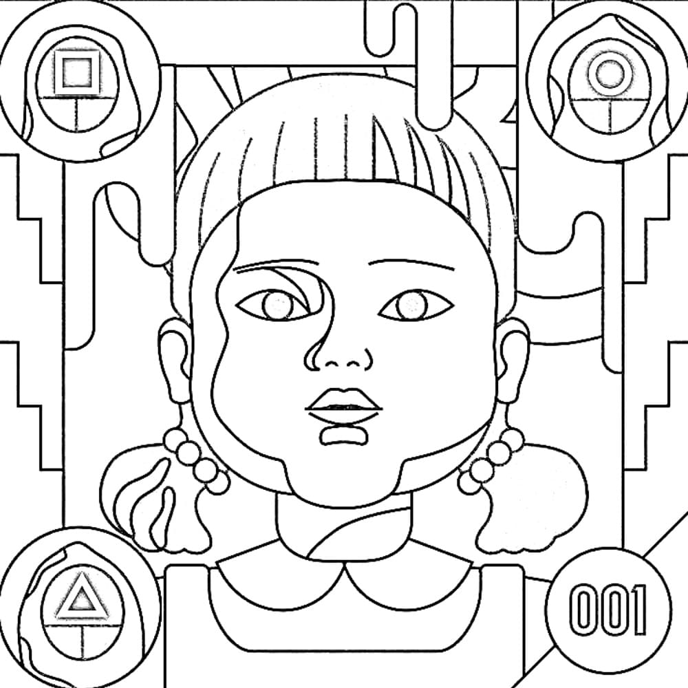 Squid Game k Tisku omalovánka