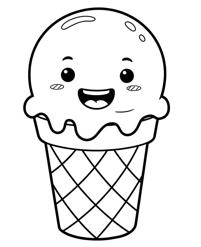 Šťastná zmrzlina omalovánka