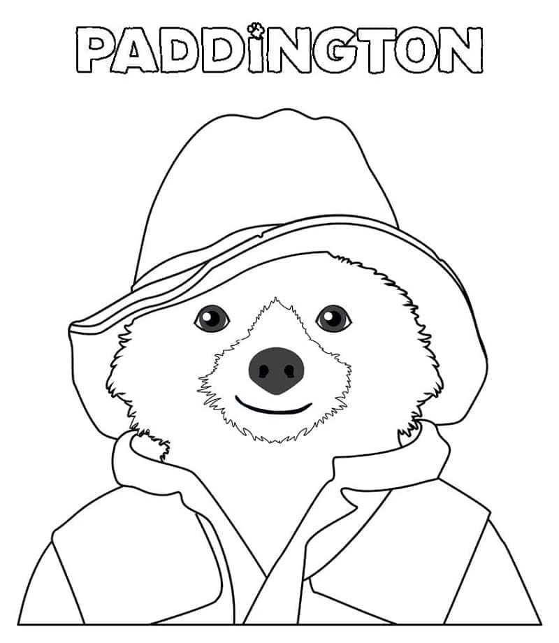 Šťastný Paddington omalovánka
