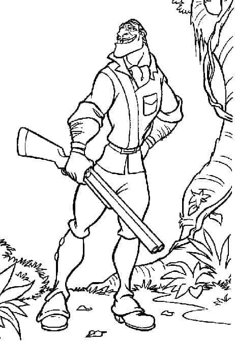 Tarzan pro 1leté Děti omalovánka