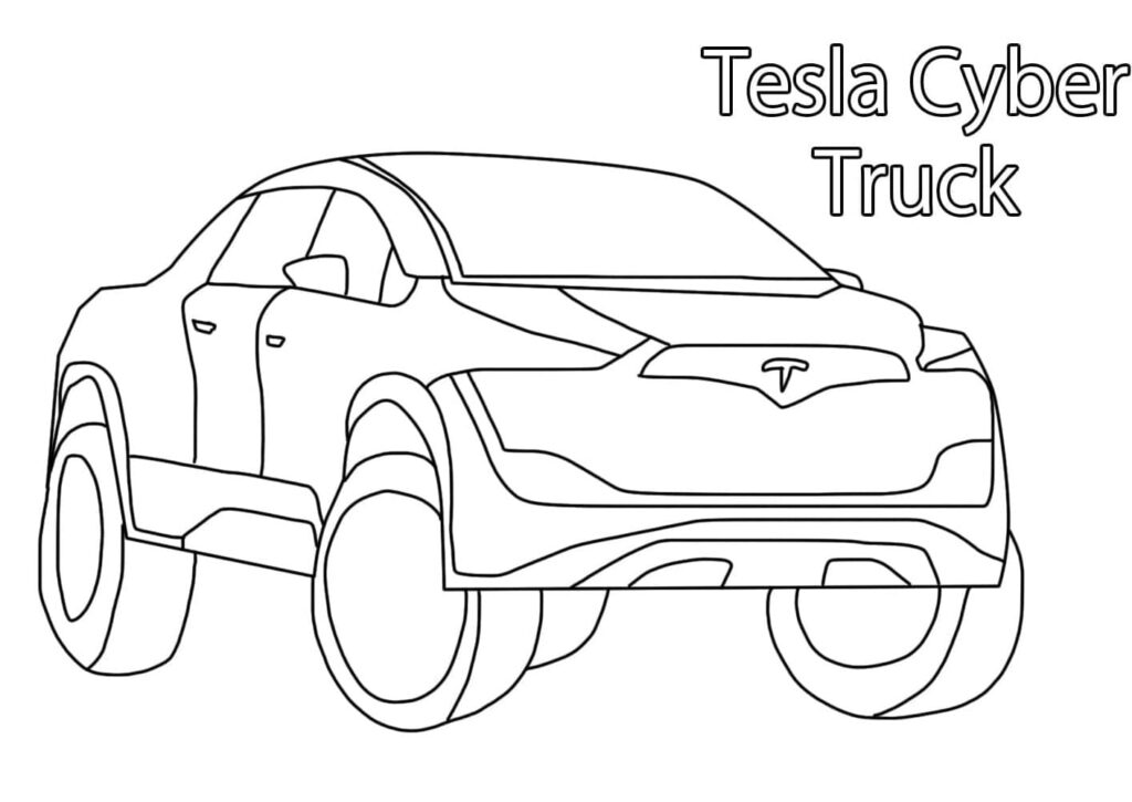 Omalovánka Tesla Cybertruck