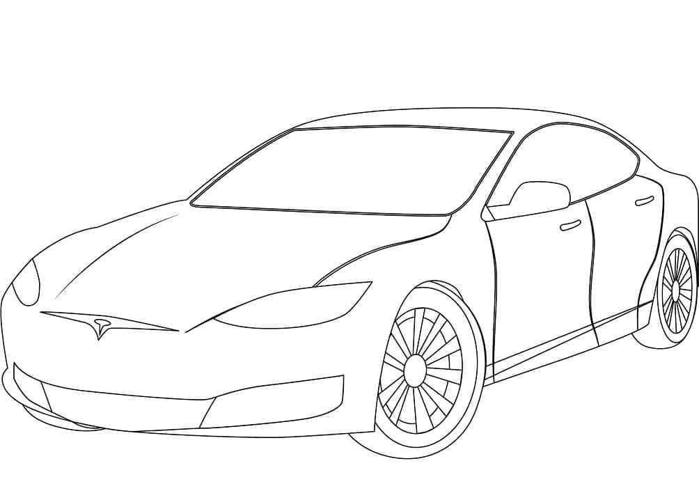 Tesla Model S omalovánka