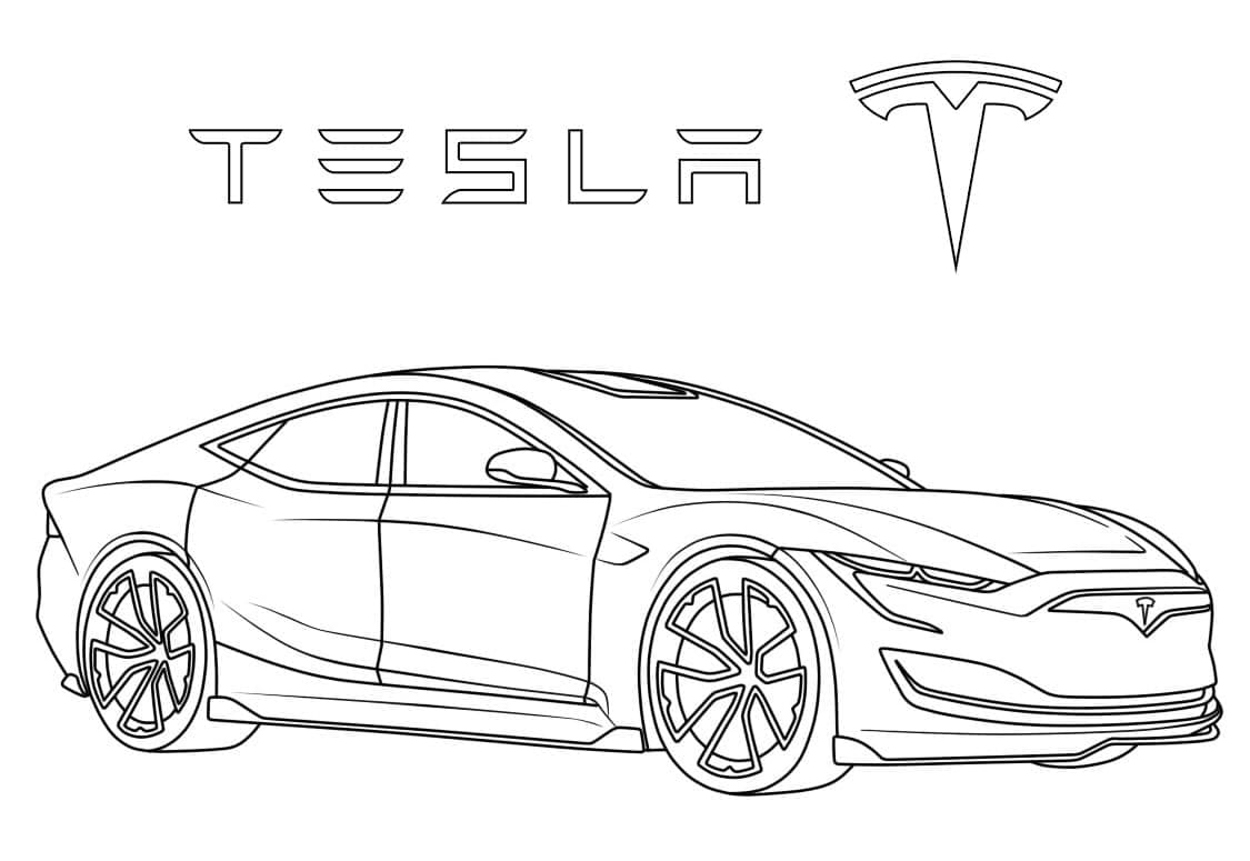 Tesla omalovánka
