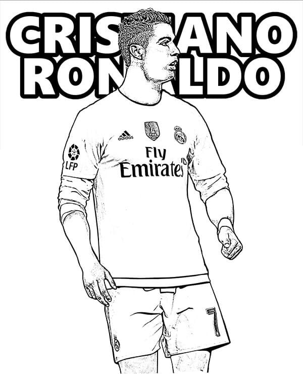 Tisk Cristiano Ronaldo omalovánka