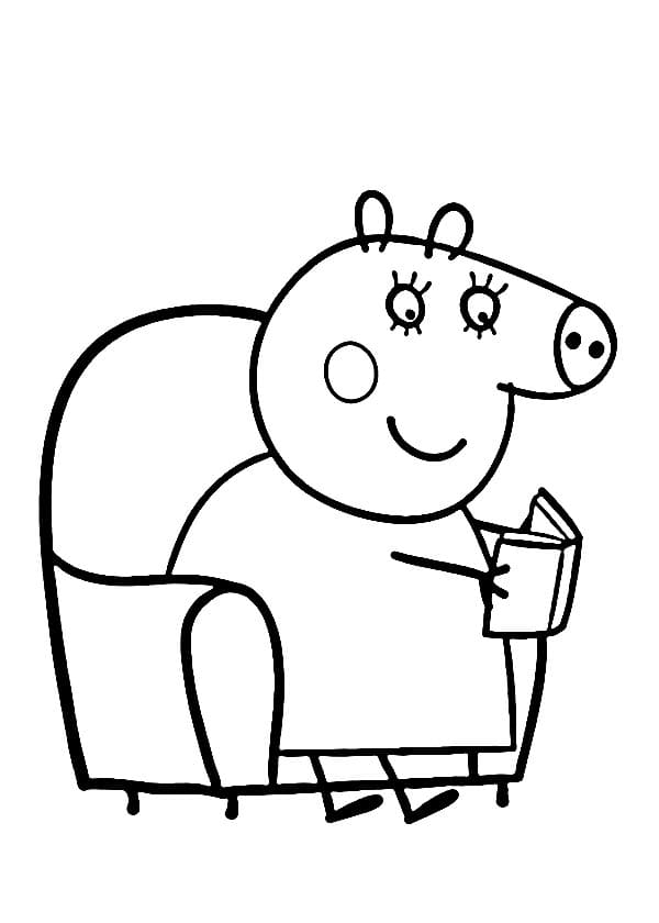 Tisknutelná Prasátko Peppa omalovánka