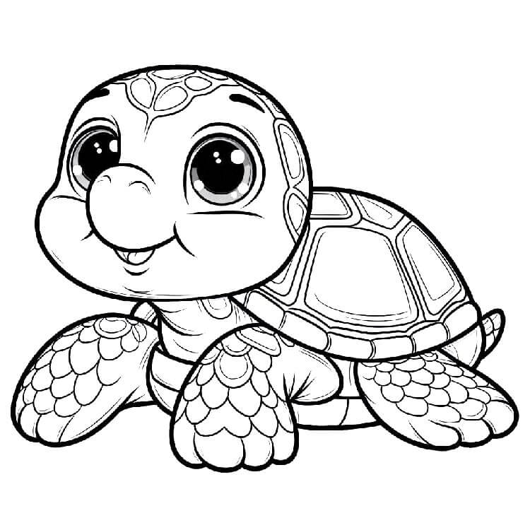 Tisknutelná Želva Obrázek omalovánka