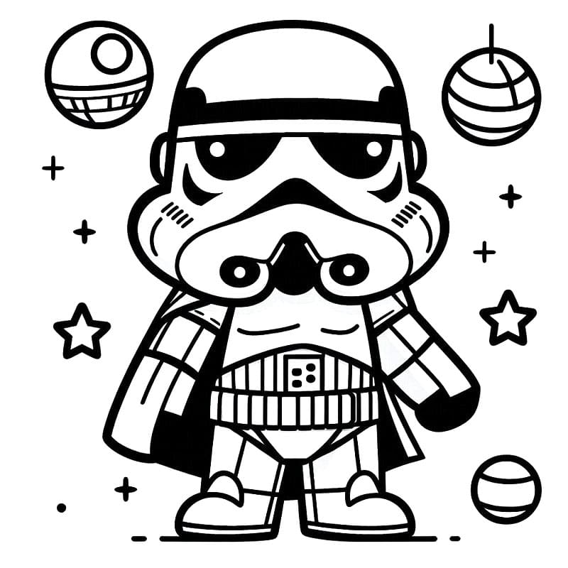 Tisknutelné Zdarma Star Wars omalovánka