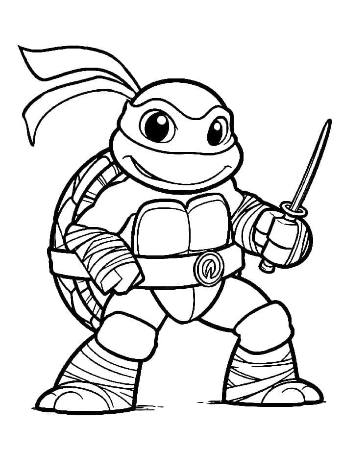 Tisknutelné Želvy Ninja omalovánka