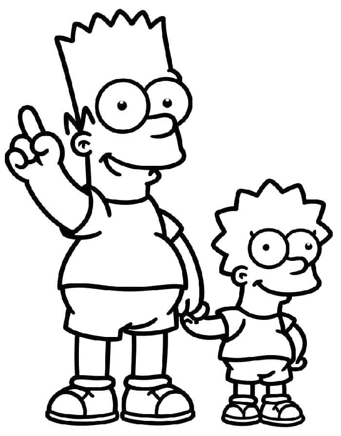 Tisknutelní Zdarma Simpsonovi omalovánka