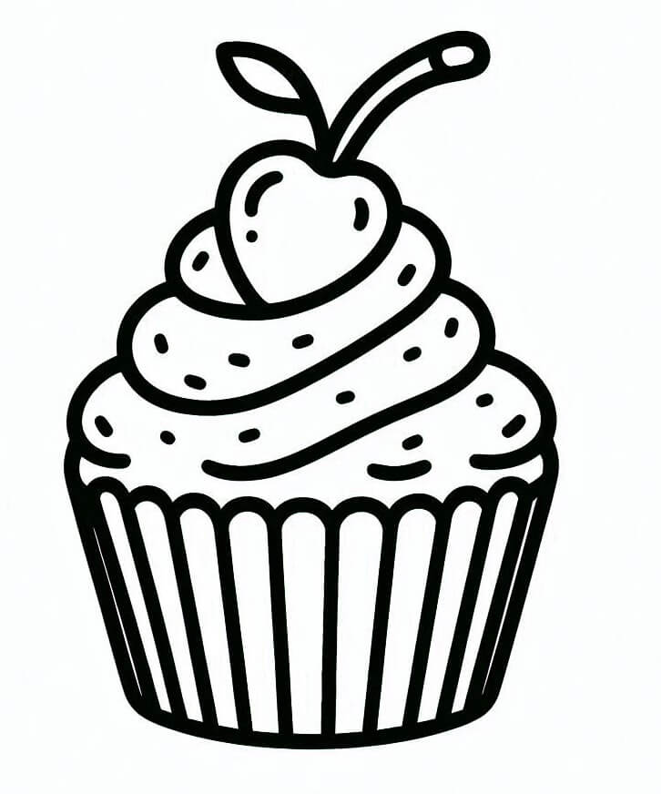 Tisknutelný Cupcake omalovánka