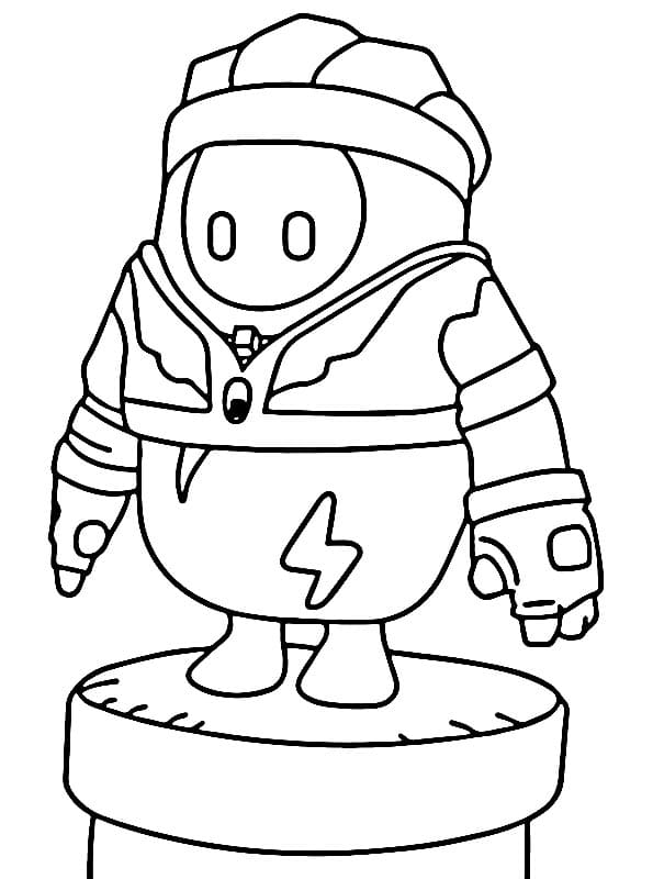 Tisknutelný Fall Guys omalovánka