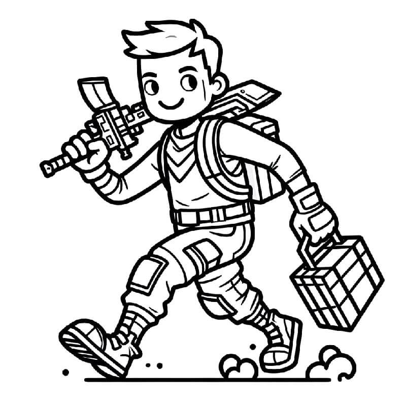 Tisknutelný Fortnite Obrázek omalovánka