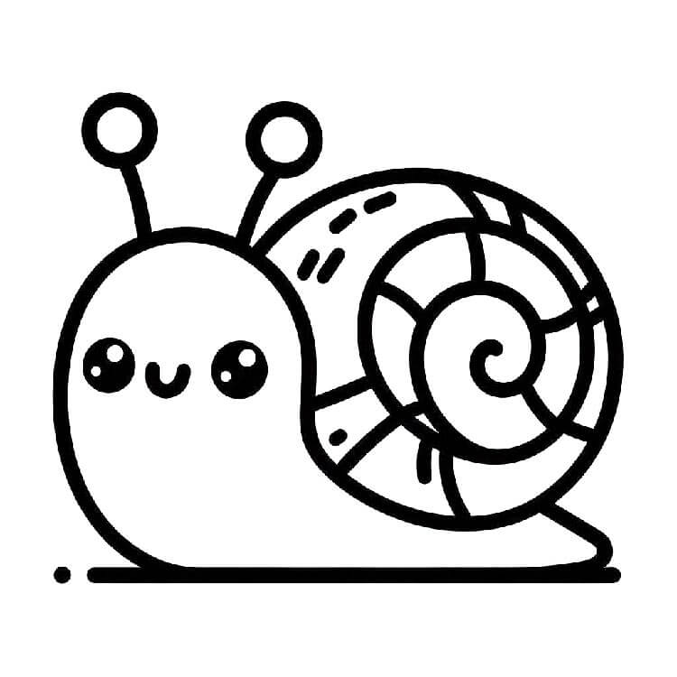 Tisknutelný Hlemýžď Obrázek omalovánka