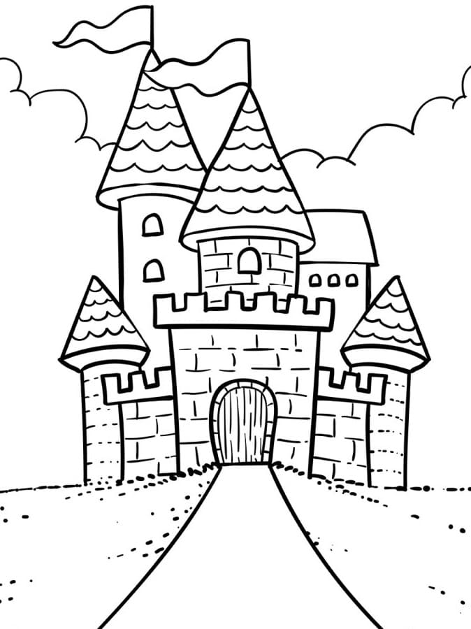 Tisknutelný Hrad omalovánka
