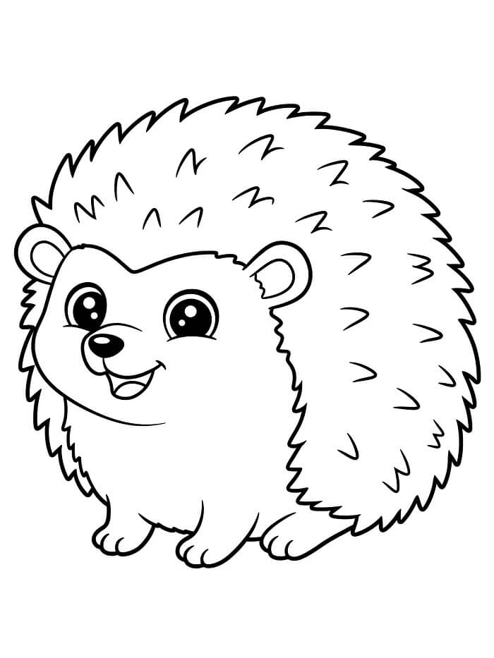 Tisknutelný Ježek omalovánka
