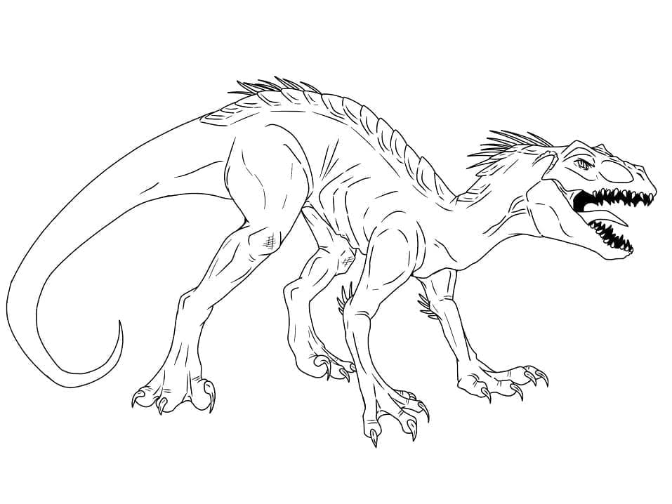 Tisknutelný Jurský Svět Obrázek omalovánka