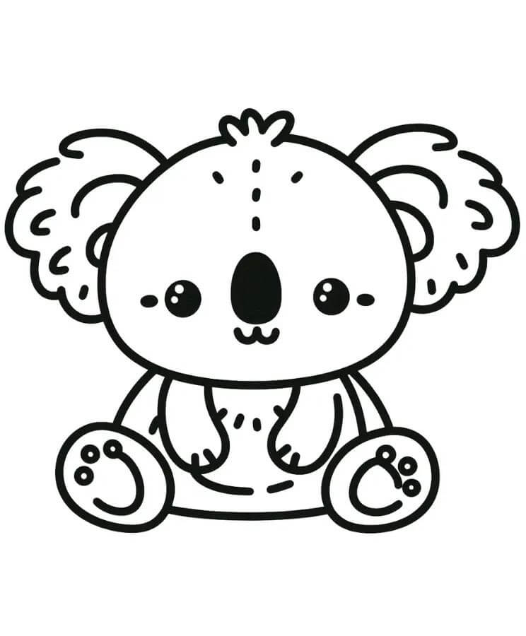 Tisknutelný Koala Obrázek omalovánka