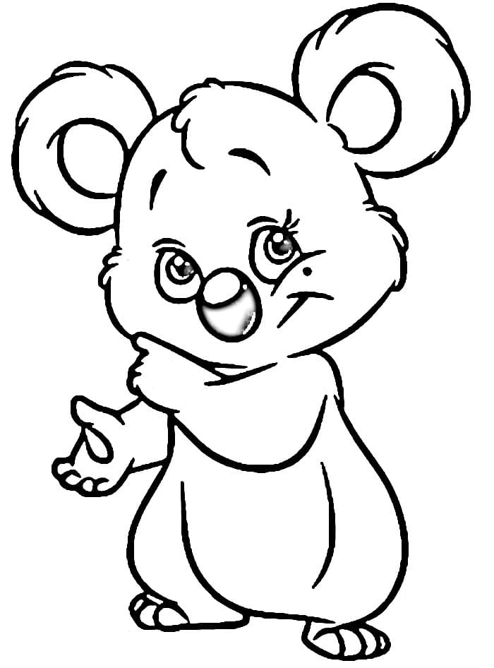 Tisknutelný Koala omalovánka