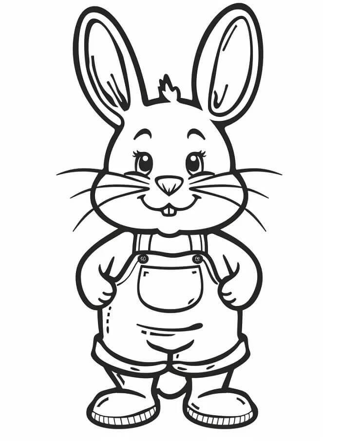 Tisknutelný Králík Obrázek omalovánka