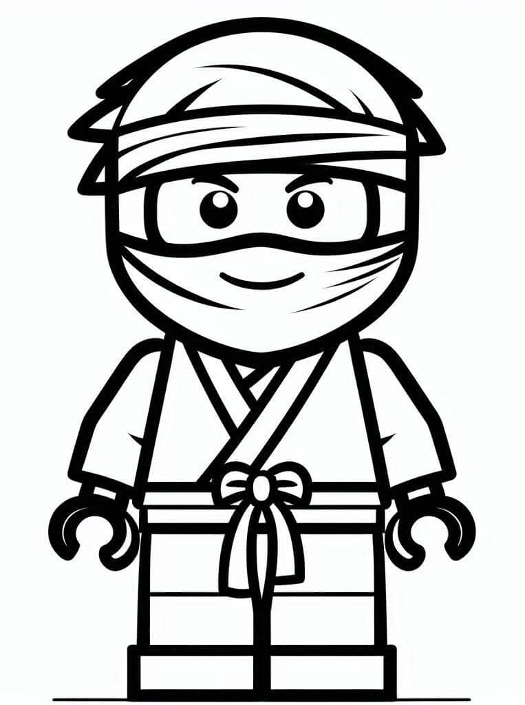 Tisknutelný Obrázek Ninjago omalovánka