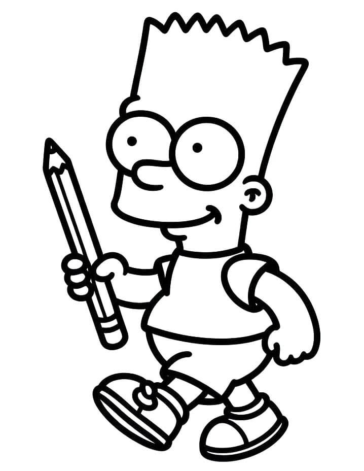 Tisknutelný Simpsonovi Obrázek pro Děti omalovánka