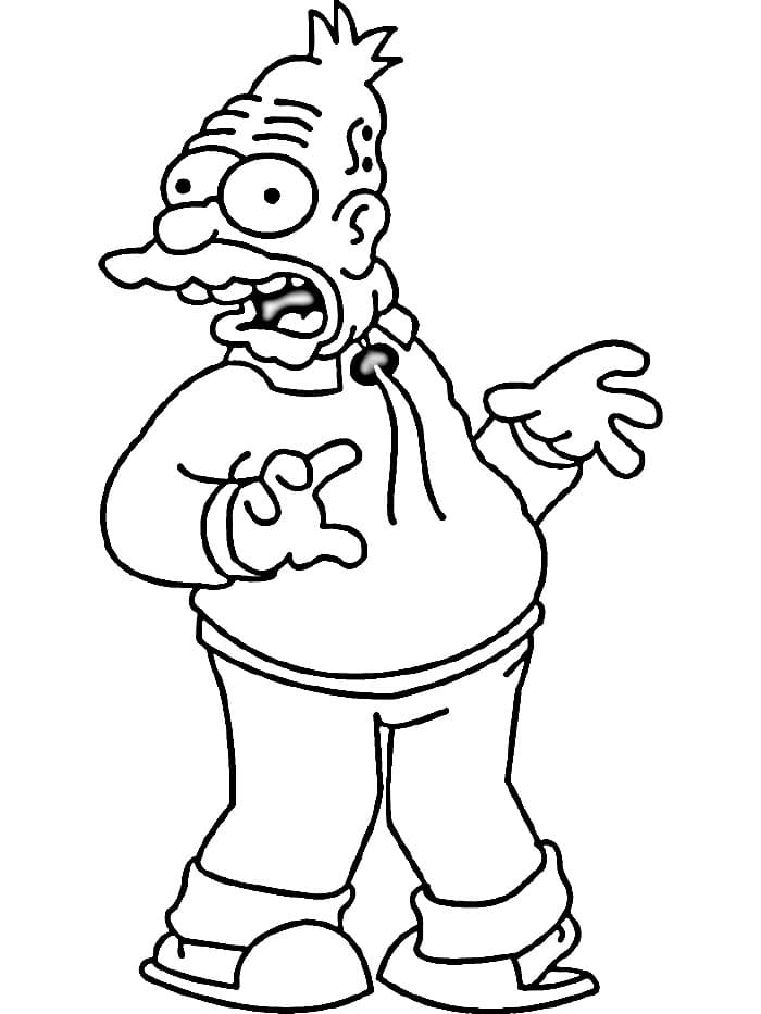 Tisknutelný Simpsonovi Obrázek omalovánka