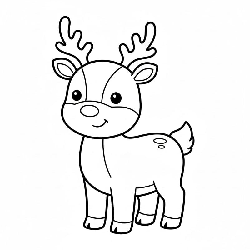 Tisknutelný Sob pro Děti omalovánka