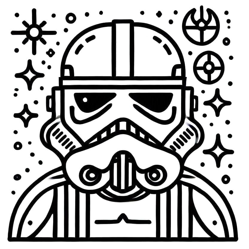 Tisknutelný Star Wars Obrázek omalovánka