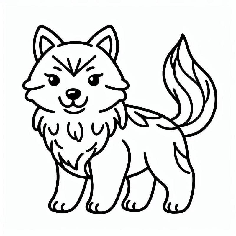 Tisknutelný Vlk omalovánka