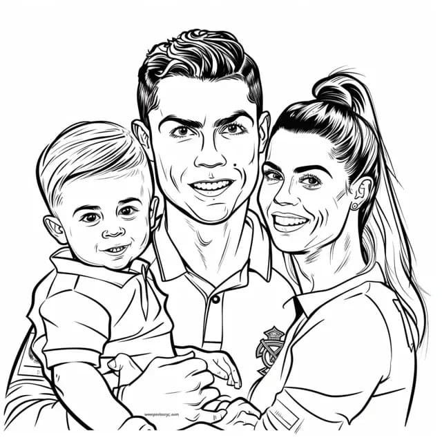 Tisknutelný Zdarma Cristiano Ronaldo omalovánka