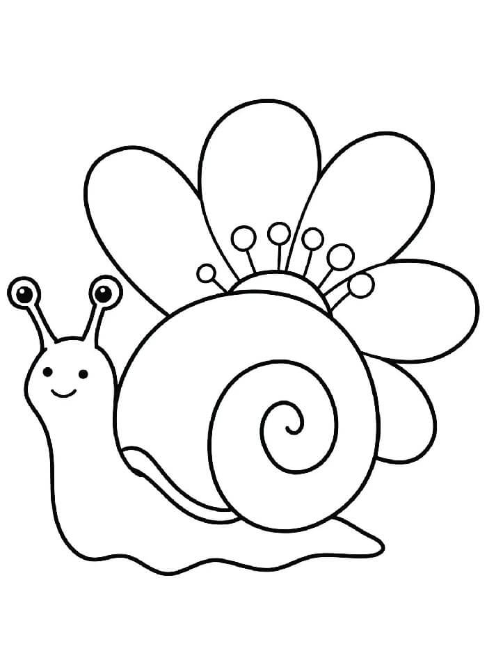 Tisknutelný Zdarma Hlemýžď omalovánka