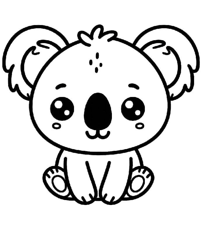 Tisknutelný Zdarma Koala omalovánka