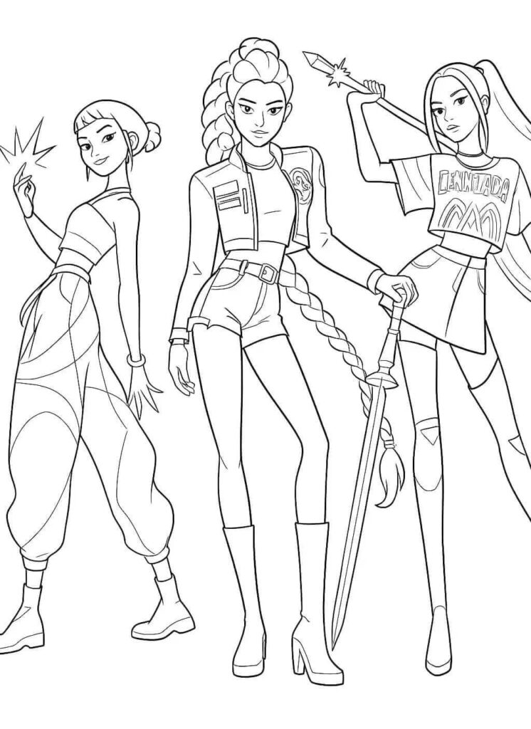 Omalovánka Tisknutelný Zdarma Kpop Demon Hunters