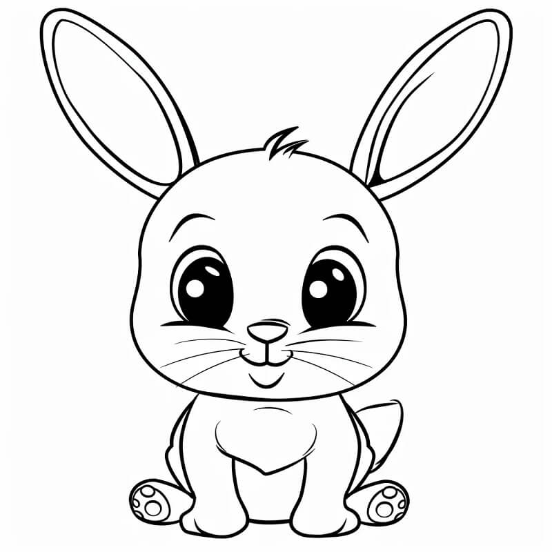 Tisknutelný Zdarma Králík omalovánka