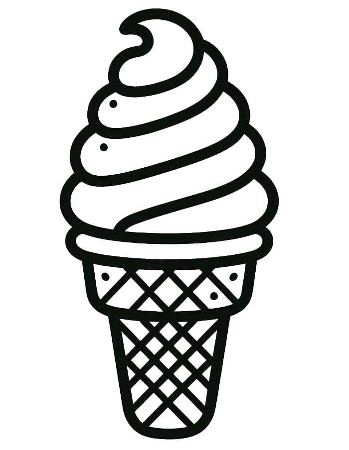 Tisknutelný Zdarma Zmrzlina omalovánka