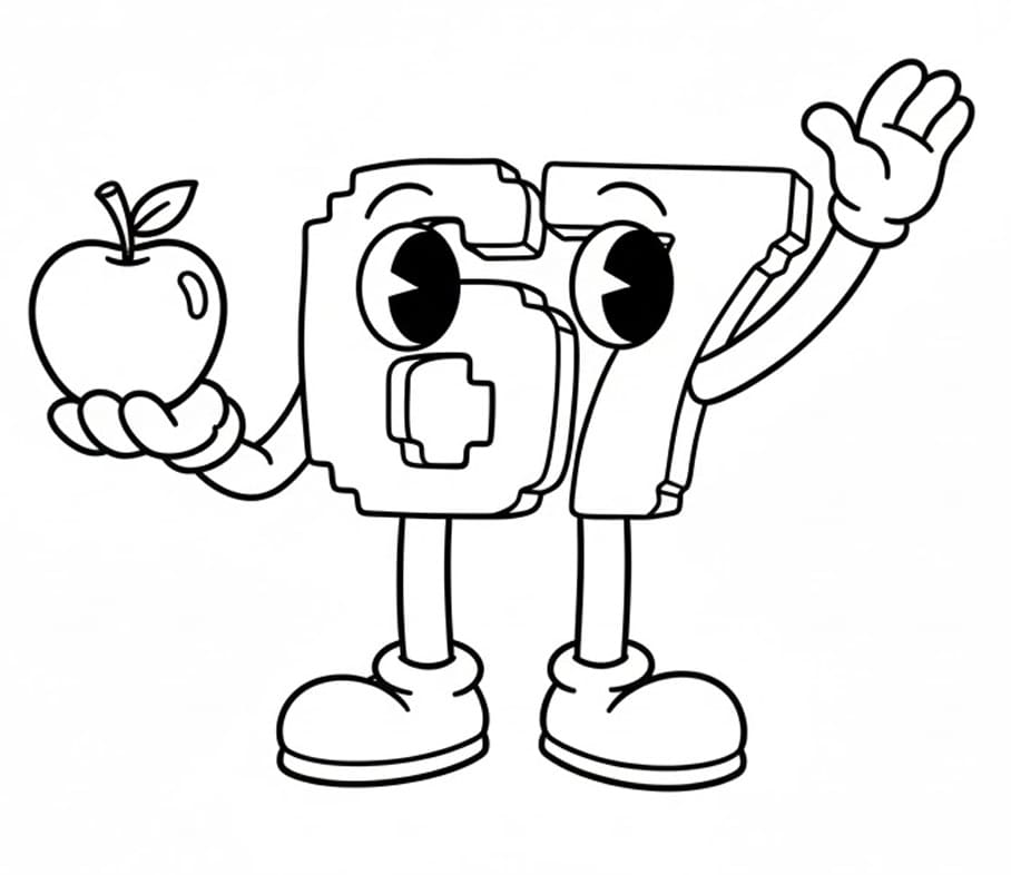 Tisknutelný obrázek 67 Brainrot omalovánka